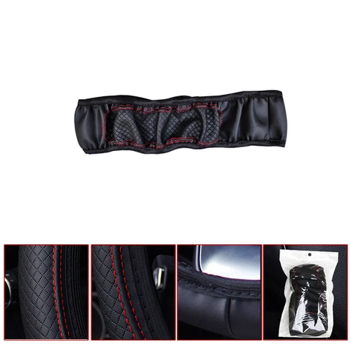 PU Leather Car Steering Wheel Cover Good Grip Auto Car Accessories 15"/37-38CM - Bild 13 von 22