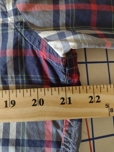 J Crew Mens Medium Red Blue Plaid Long Sleeve Button Down Tartan Shirt - Picture 8 of 9