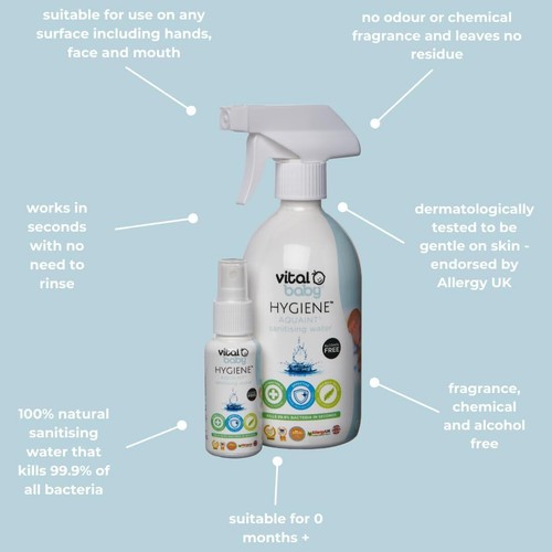 Vital Baby Hygiene Aquaint Sanitising Water, 50ml, Anti Bacterial Spray,... - Picture 3 of 10