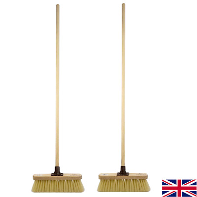 2x Soft Indoor Besenkopf Stiel Kehrbürste Küche Boden Kehrmaschine Reinigung