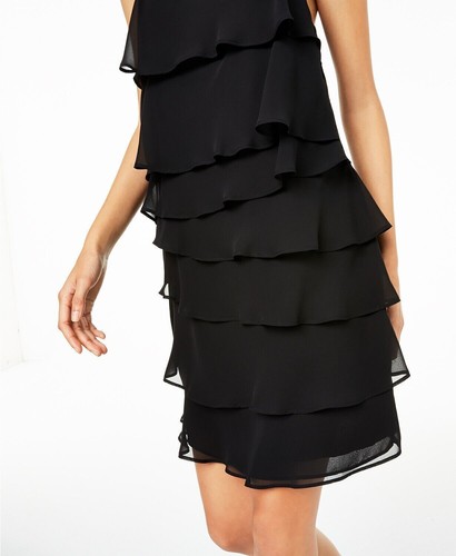 Bar III Dress Ruffle Sheath Sleeveless Black Sz XS NEW NWT 390 - Picture 4 of 4