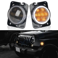 Side Marker Front Fender Turn Signal Parking Lights For Jeep Wrangler 2007-2018