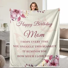 Birthday Gifts for Women Mom Blanket Mom Gifts for Mom from Daughter Son Chri...