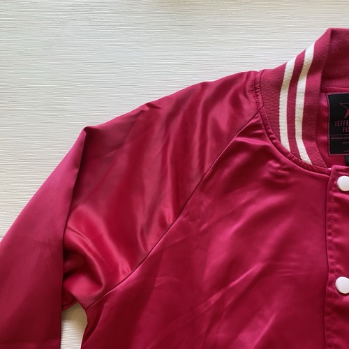 Jeffree Star Cosmetics Jacket Sz XS Pink Satin Varsity Bomber NWOT Fashion - Picture 8 of 19