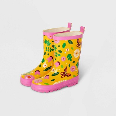 cute yellow rain boots