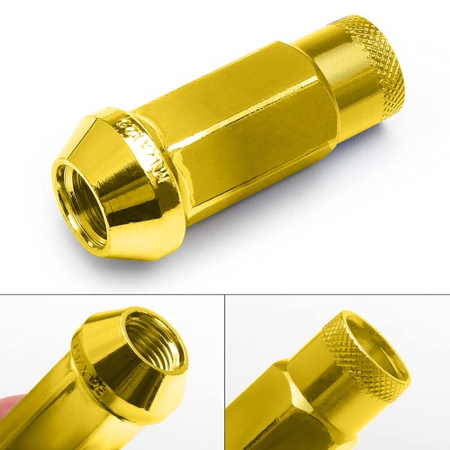 48mm M12x1.5mm Extended Steel Tuner Open Ended wheel Lug Nuts For Honda Toyota - Picture 4 of 8