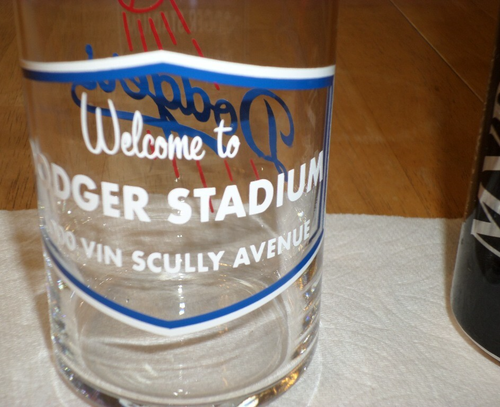 "LOS ANGELES DODGERS BASEBALL & STADIUM", vaso transparente, 5,25" de alto, DE COLECCIÓN - Imagen 9 de 10