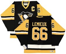 Mario Lemieux Signed Pittsburgh Penguins Adidas Heroes Of Hockey Jersey +Beckett