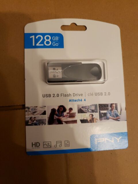 PNY USB 2.0 Flash Drive Attaché 4 Full HD Video 128 GB New in Sealed Packaging PNY USB 2.0 Flash Drive Attaché 4 Full HD Video 128 GB New in Sealed Packaging