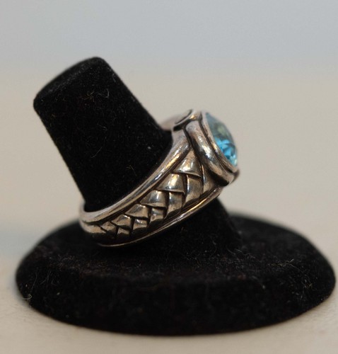 Scott Kay London blau facettierter Topas Sterling Basketweave Ring Gr. 7 TOP - Bild 5 von 13