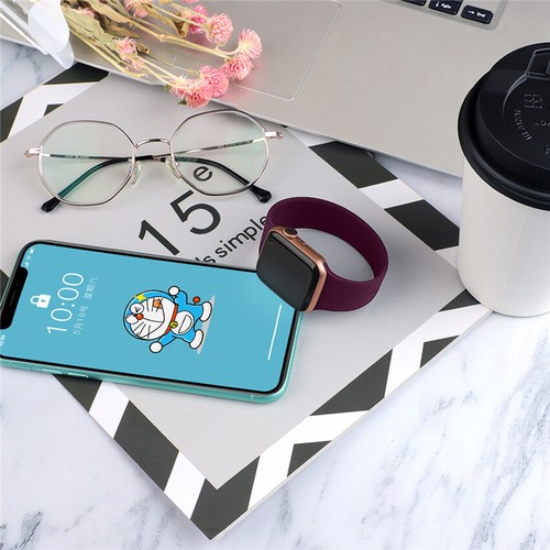 For Apple Watch 9 8 7 6 SE Ultra 2 Silicone Solo Loop Strap Band 44/45/49mm - Picture 6 of 32