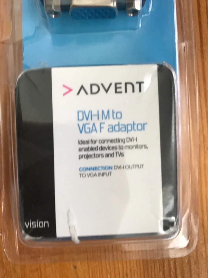 GENUINE ADVENT ADVMVGF12 DVI M TO VGA F ADAPTER IN ITS ORIGINAL BOX COMPLETE BOX - Image 2 of 4
