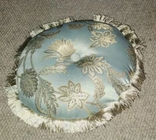 Round Fancy Baroque Style Floral Throw Accent Sofa Pillow 16 Inch Fancy