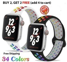 Silicone Band Strap for Apple Watch Series 3/4/5/6/7 iWatch Sports 38/40/42/44mm