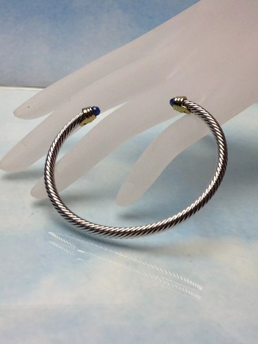 DESIGNER INSPIRED COLORFUL STONES SILVER & GOLD FINISH BANGLE CUFF BRACELET NEW - Picture 71 of 74