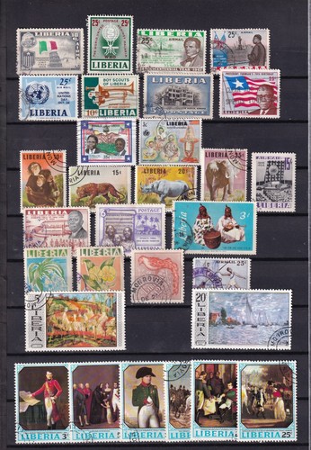 Liberia- Conjunto de series y sellos - Nuevos y Usados - Picture 2 of 2