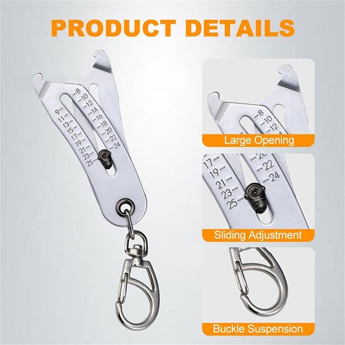 Portable Precise Thread Size Checker Keychain Thread Size Verification - Picture 4 of 7