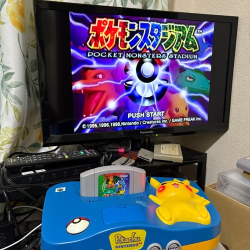 N-Mint Nintendo 64 N64 Pokemon Pikachu Console Blue & Yellow REGION FREE Tested - 第 2/19 張圖片