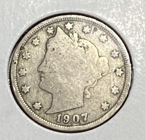 ^ 1907 Liberty "V" Nickel     ^^ GOOD ^^     119  YRS OLD     4275
