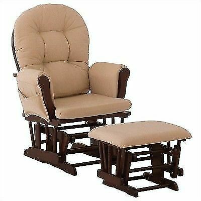 Storkcraft Hoop Glider And Ottoman Set - Beige