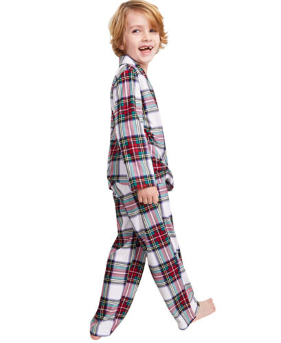 Family PJ's Boy's Stewart Plaid Pajama Set (Stewart Plaid, 6/7) - Picture 2 of 7