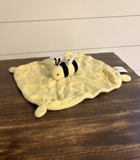 BURTS BEES Snugglie Bumble Bee Baby Lovey Security Blanket Yellow Organic 10.5  