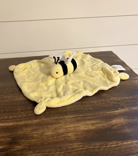 BURTS BEES Snugglie Bumble Bee Lovey Security Blanket Yellow Organic Cotton Baby - Picture 2 of 5