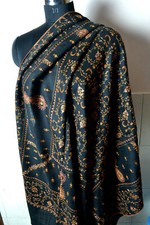 KASHMIRI INTRICATE EMBROIDERY JAAL - 100 CASHMERE PASHMINA SHAWL 16 DESIGNS