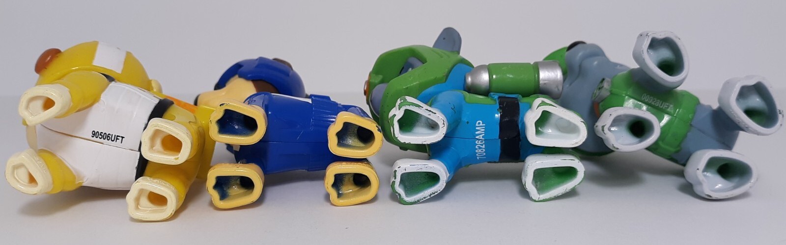 Nick Jr Paw Patrol Race & Go 2" 4 Figures Lot Rubble Chase & 2 Rocky