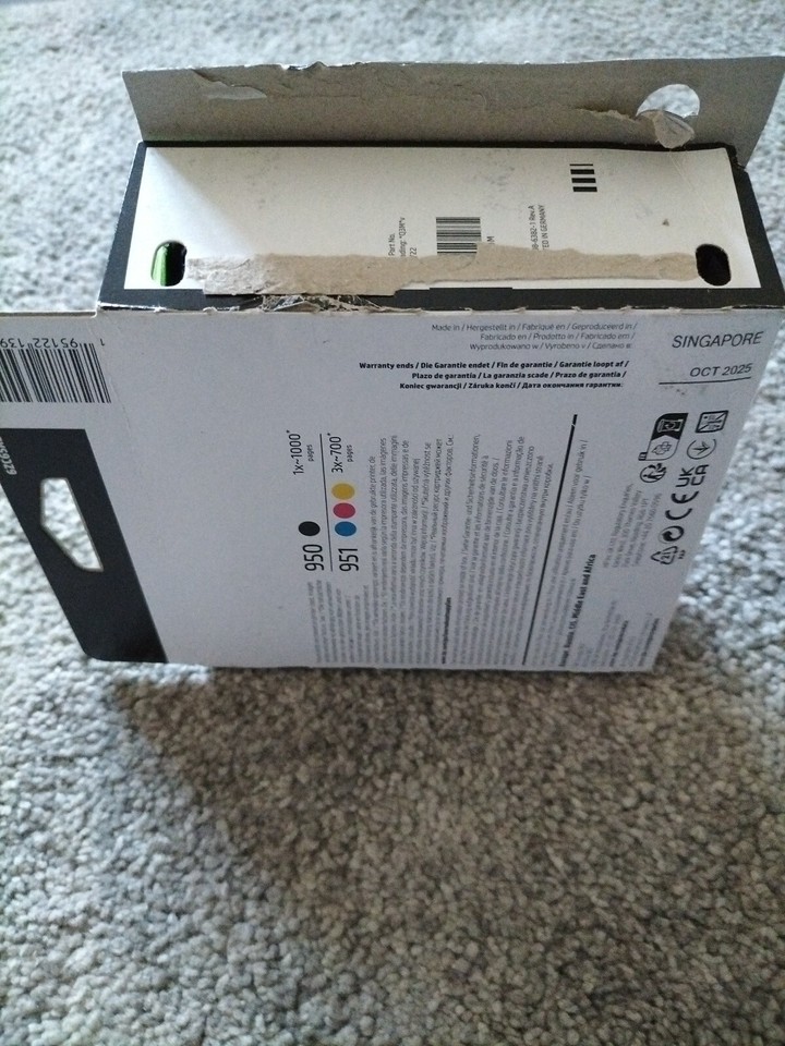 HP 6ZC65AE 950/951 Original Ink Cartridges 4 Pack Expire 0ct25 195122139902 eBay