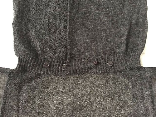 VESTIDO DE PUNTO DE LANA GRIS YOHJI YAMAMOTO con FALDA ENVOLVENTE INFERIOR - TALLA 2 - Imagen 10 de 11