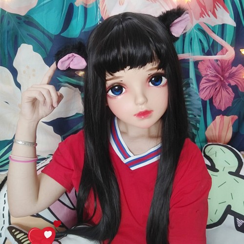 Kigurumi Kopfs chale animierte Maske niedliche Baby-Gesichts puppe Gesicht BJD - Picture 2 of 13