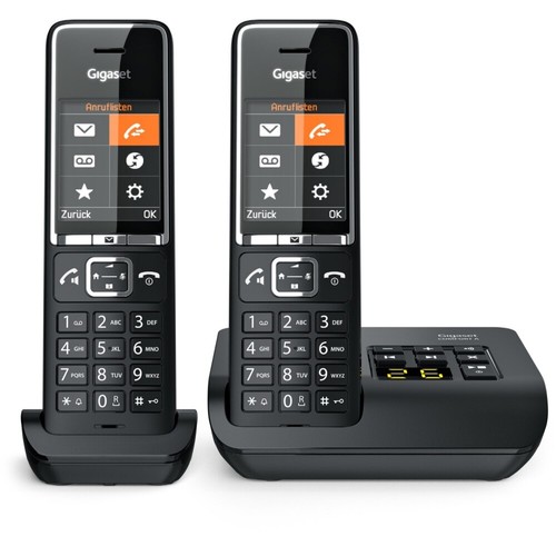 Gigaset Comfort 550A duo Schnurlostelefon mit Anrufbeantworter schwarz - Bild 7 von 10