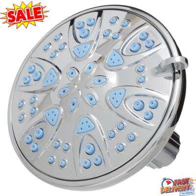 Microban Antimicrobial/Anti-Clog High-Pressure 6-setting Shower Head Chrome