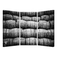KREATIVE ARTS Large 3 Pieces Canvas Prints Wall Art Stacked Pile Of Old Vinta...