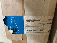 10 Pezzi Di Erlenmeyer Rasotherm 300 Ml In Vetro Borosilicato Graduato