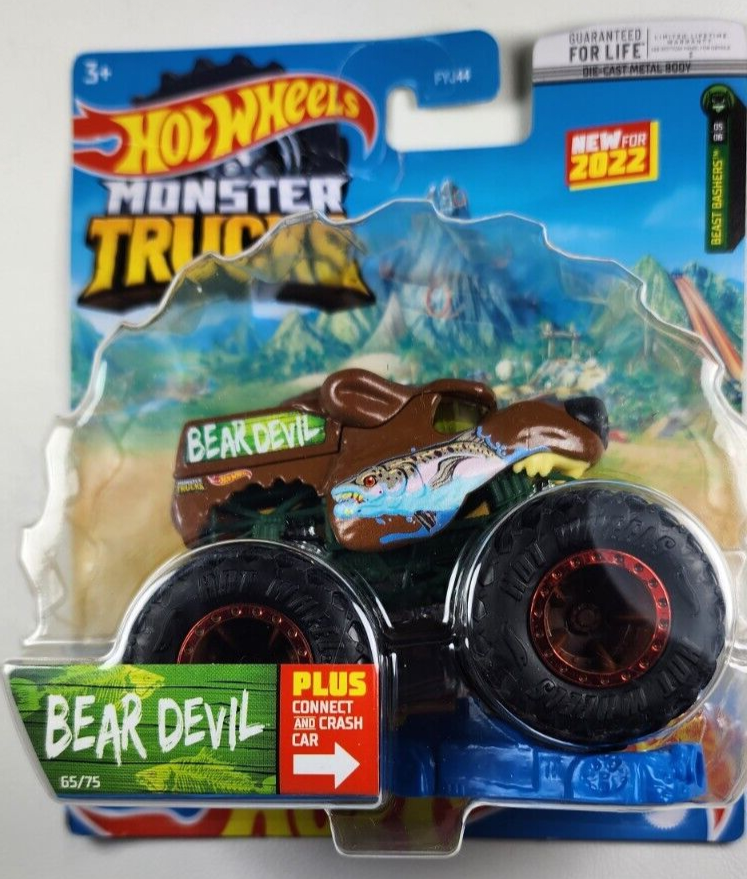 Carrinho Hot Wheels Monster Trucks Bear Devil HCP39 Pronta Entrega