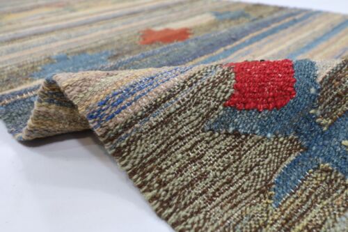 8 ft Hallway Kilim Runner Afghan Hand Knotted Wool Bedroom Kilim Entry Runner - Picture 6 of 9