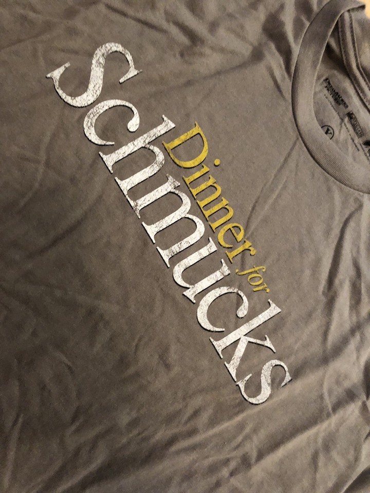 DINNER FOR SCHMUCKS T SHIRT Film Movie Steve Carell Paul Rudd Zach