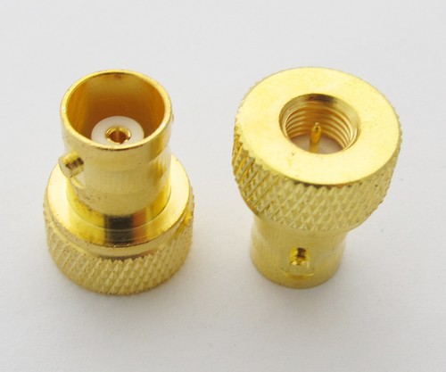 1pc BNC Female Jack to SMA Male Disc RF Coaxial Connector Adapter Gold Plated - Picture 6 of 6