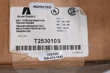 ACME Transformer T-2-53010-S 240-480V 1 Phase 60 Hz 120/240 Secondary Volts