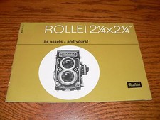 Vintage Rollei 2-1/4 x 2-1/4" TLR Camera Brochure Excellent Condition