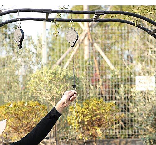 2 Pack Plant Pulley Retractable Hanger Easy Reach Plant Pulley Adjustable Height - Picture 7 of 7