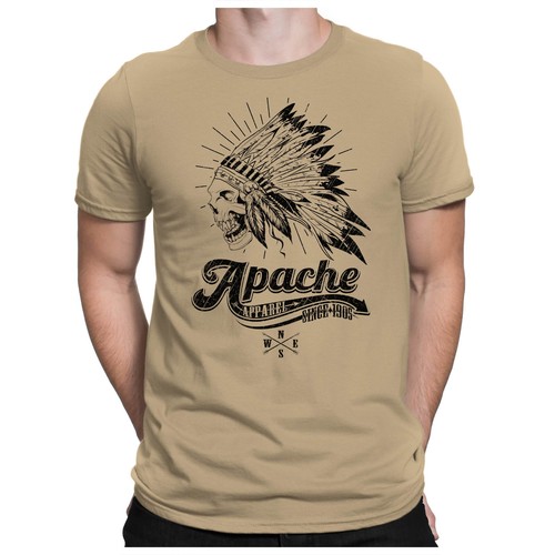 Apache Skull | Herren Fun T-Shirt S bis 4XL | Indian Indianer Schädel Biker - Picture 6 of 11
