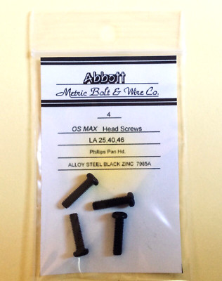 OS MAX LA 25, 40, 46 Engine Cylinder Head Screw Set (4) NIP    