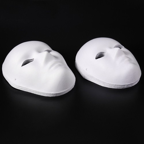 10 pcs Paintable Paper Mask DIY Blank Mask Full Face DIY Mask Male Face Blank - Picture 8 of 16