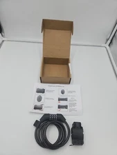 Bike Lock Cable 4 Feet 8mm Resettable Lock By Titanker New