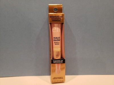 ELF- Halo Glow Beauty Wand Highlighter Cushion Tip Applicator-Champagne Campaign