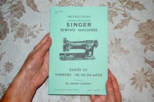 Using & Adjusting Instructions Manual, Singer Sewing Machines 111w152 to 111w155