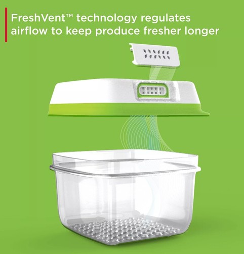 Rubbermaid FreshWorks Produce Food Storage Containers 8 pc Plastic Vented Lids - Picture 5 of 7